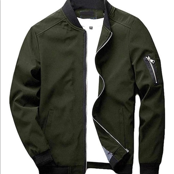 Mens Fashion Jackets and Coats New Men's Windbreaker bomber jacket autumn - Picture 5 of 7